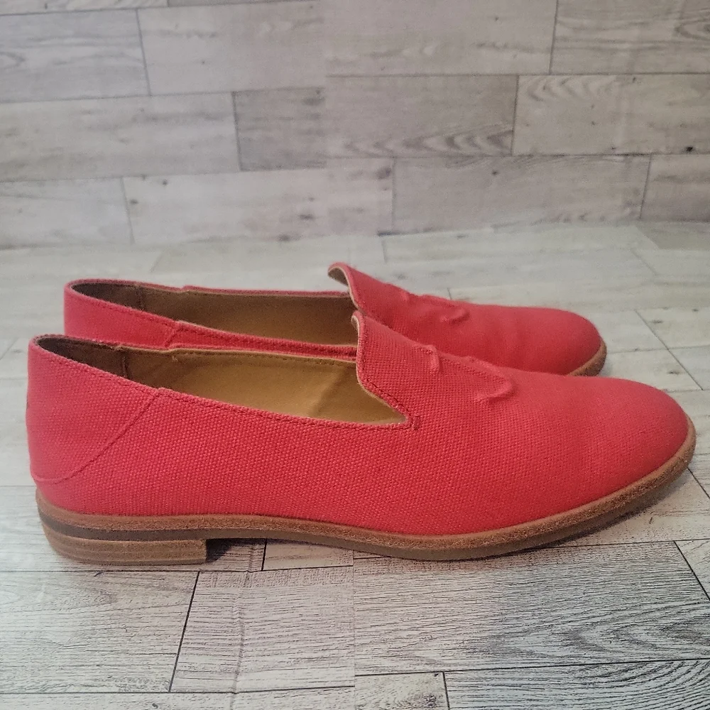 Sperry Top-Sider Womens Size 7‎ Sea Port Levy Canvas Loafers Red